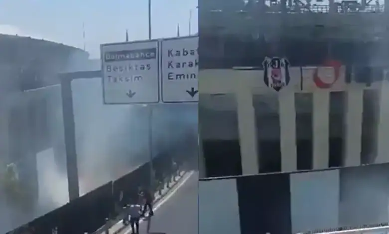 Shakhtar Maçı Öncesi Beşiktaş Stadı Yanında Yangın Paniği!