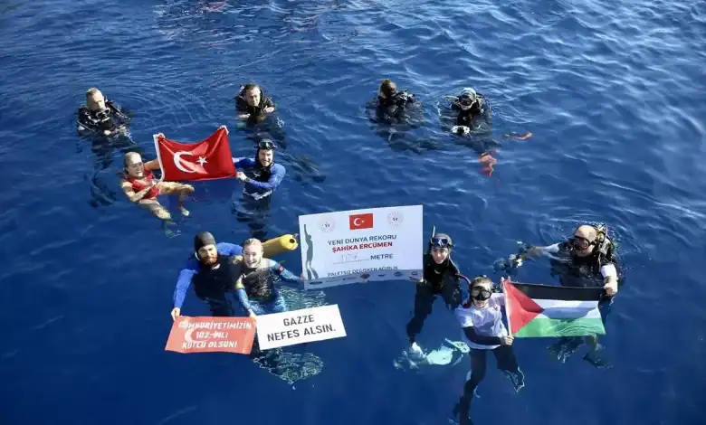 Şahika Ercümen'den Gazze'ye Destek Yeni Dünya Rekoru