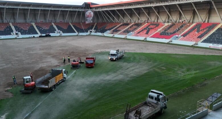 Çorum Şehir Stadyumu'nda Süper Lig İçin Yenileme Çalışmaları