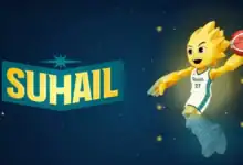 FIBA 2027 Basketbol Dünya Kupası maskotu Suhail'in kristal ve metalik detaylı tasarımı