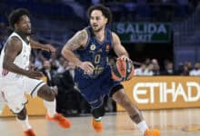 Fenerbahçe Tarfin ve Real Madrid basketbolcuları Movistar Arena'da mücadele ederken