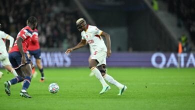 Galatasaray'ın Lille'i 4-2 yendiği Şampiyonlar Ligi maçında Victor Osimhen