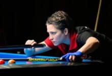 Milli bilardocu Sinem Kökten'in Avrupa şampiyonluğu kazandığı bilardo finali
